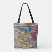 Antiek Wereldkaart Heart Shaped van Peter Apian 15 Tote Bag (Achterkant)