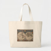 Antiek Wereldkaart: Historische Cartografie Kunst Grote Tote Bag (Voorkant)
