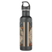 Antiek Wereldkaart: Historische Cartografie Kunst Waterfles (Achterkant)