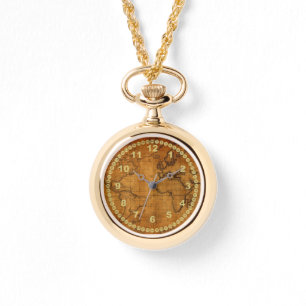 Antiek Wereldkaart Horloge