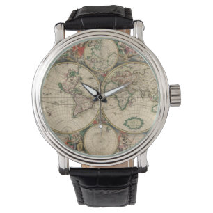 Antiek Wereldkaart Horloge