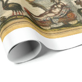 Antiek Wereldkaart J. Blaeu 1664 Cadeaupapier (Rol Hoek)