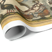 Antiek Wereldkaart J. Blaeu 1664 Cadeaupapier (Rol Hoek)