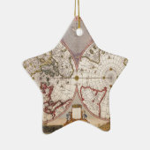 Antiek Wereldkaart Keramisch Ornament (Rechts)