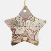 Antiek Wereldkaart Keramisch Ornament (Voorkant)