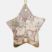 Antiek Wereldkaart Keramisch Ornament (Links)