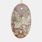 Antiek Wereldkaart Keramisch Ornament (Rechts)