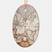 Antiek Wereldkaart Keramisch Ornament (Links)