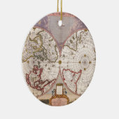 Antiek Wereldkaart Keramisch Ornament (Rechts)