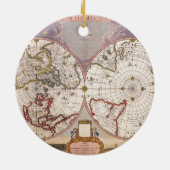 Antiek Wereldkaart Keramisch Ornament (Achterkant)