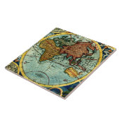 Antiek Wereldkaart  kunstmuurdecor Tegeltje (Zijkant)