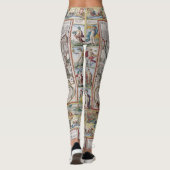 Antiek Wereldkaart leggings (Achterkant)