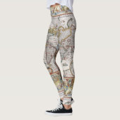 Antiek Wereldkaart leggings (Links)