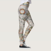 Antiek Wereldkaart leggings (Rechts)