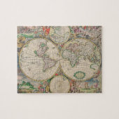 Antiek Wereldkaart Legpuzzel (Horizontaal)