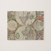 Antiek Wereldkaart Legpuzzel (Horizontaal)