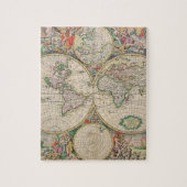 Antiek Wereldkaart Legpuzzel (Verticaal)