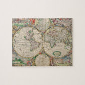 Antiek Wereldkaart Legpuzzel (Horizontaal)