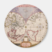 Antiek Wereldkaart Magneet (Voorkant)