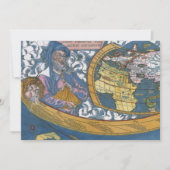 Antiek Wereldkaart met Claudius Ptolemy, 1507 (Voorkant)