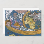 Antiek Wereldkaart met Claudius Ptolemy, 1507 (Voorkant / Achterkant)