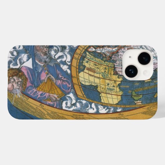 Antiek Wereldkaart met Claudius Ptolemy, 1507 Case-Mate iPhone Case (Achterkant (horizontaal))