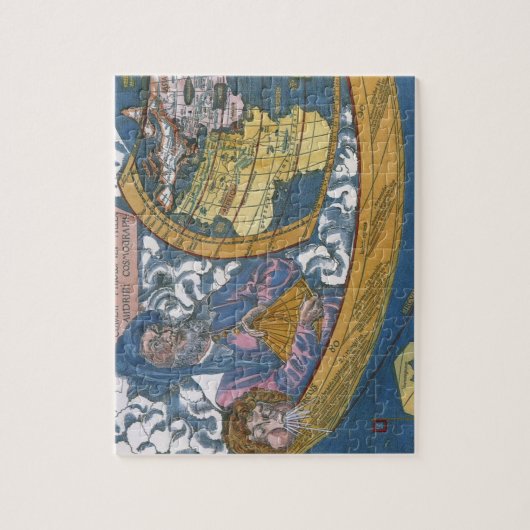 Antiek Wereldkaart met Claudius Ptolemy, 1507 Legpuzzel (Verticaal)