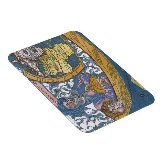 Antiek Wereldkaart met Claudius Ptolemy, 1507 Magneet (Rechterzijde)