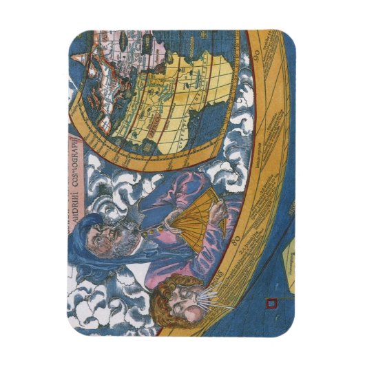 Antiek Wereldkaart met Claudius Ptolemy, 1507 Magneet (Verticaal)