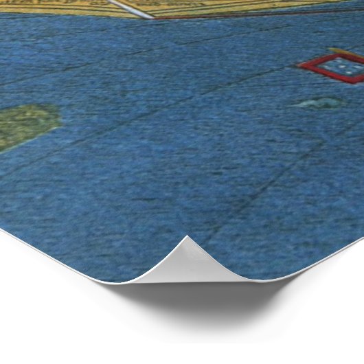 Antiek Wereldkaart met Claudius Ptolemy, 1507 Poster (Hoek)