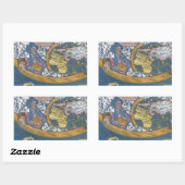 Antiek Wereldkaart met Claudius Ptolemy, 1507 Rechthoekige Sticker (Vel)