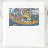 Antiek Wereldkaart met Claudius Ptolemy, 1507 Rechthoekige Sticker (Tas)