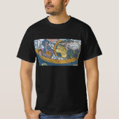 Antiek Wereldkaart met Claudius Ptolemy, 1507 T-shirt (Voorkant)