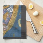 Antiek Wereldkaart met Claudius Ptolemy, 1507 Theedoek (Quarter Fold)