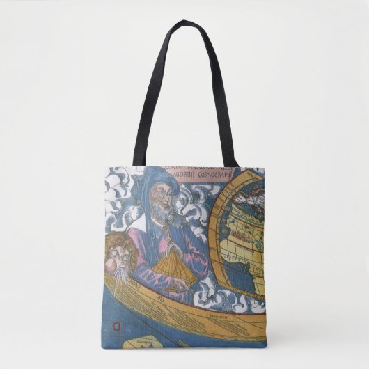 Antiek Wereldkaart met Claudius Ptolemy, 1507 Tote Bag (Voorkant)