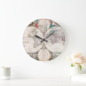 Antiek Wereldkaart met dubbel halfrond Grote Klok (Huis)