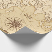 antiek wereldkaart met grenslanden cadeaupapier (Hoek)