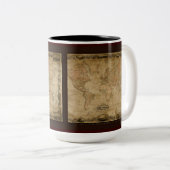 Antiek Wereldkaart Mok Serie (Voorkant rechts)
