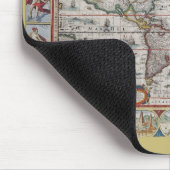 Antiek Wereldkaart mousepad Muismat (Hoek)