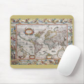 Antiek Wereldkaart mousepad Muismat (Met muis)