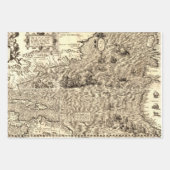 Antiek Wereldkaart Noord- en Zuid-Amerika Inpakpapier Vel (Voorkant 2)