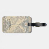 Antiek Wereldkaart Onderdruk #2 Bagagelabel (Achterkant horizontaal)