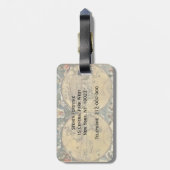 Antiek Wereldkaart Onderdruk #2 Bagagelabel (Achterkant verticaal)