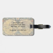 Antiek Wereldkaart Onderdruk #2 Bagagelabel (Achterkant horizontaal)