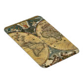 Antiek Wereldkaart Onderdruk #2 Magneet (Rechterzijde)