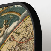 Antiek Wereldkaart Onderdruk #2 Pickleball Paddle (Links Detail)