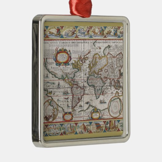 Antiek Wereldkaart ornament (Rechts)