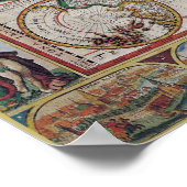 Antiek Wereldkaart poster (Hoek)