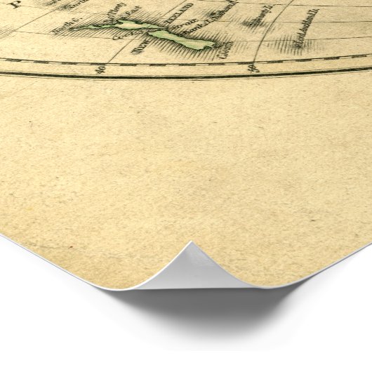 Antiek wereldkaart poster (Hoek)