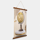 Antiek Wereldkaart Print , Wereldbol Wall Art Hangend Wandkleed (Gebogen)